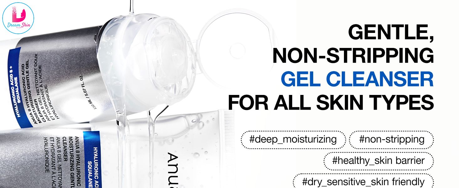Anua 8 Hyaluronic Acid Moisturizing Gentle Gel Cleanser, 150ml